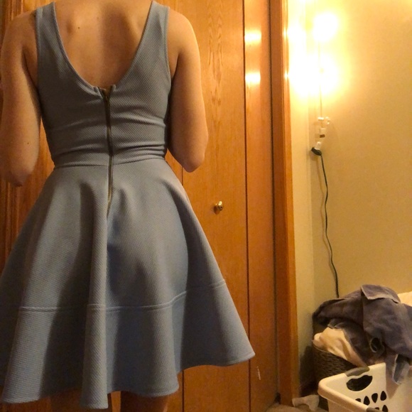 Baby Blue Lulus Skater Dress - Picture 4 of 6